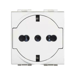 Bticino - N4140/16F Presa flat standard tedesco italiano schuko Livino Light bianco