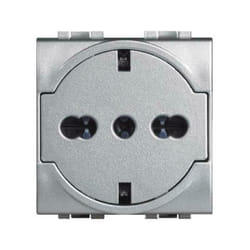 Presa schuko Bticino livinglight flat con protezione tech 10/16A NT4140/16F