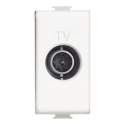 bticino Presa coassiale TV passante Matix, colore Bianco