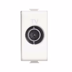 Presa coassiale passante terminale, attenuazione 10dB, per impianti di antenna centralizzati anche telealimentati e centraliz ...