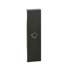 Bticino - living now cover illuminabile con simbolo campanello 1 modulo colore nero kg01d