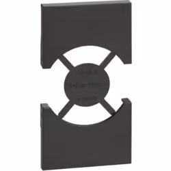 Cover per presa standard Italia/Germania P 40. Per articoli KG4140A16 - KG4140A16F - 2 moduli, Nero