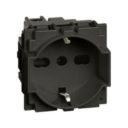 Bticino - living now presa unel e bipasso 2 p+t 16a 250 vac colore nero kg4140a16
