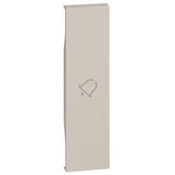 Cover Bticino Living Now con simbolo campanello 1M sabbia KM01D