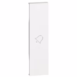Cover Bticino Living Now con simbolo campanello 1 Modulo, colore bianco, illuminabile. Tipologia : Con Simbologia Comandi