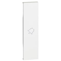 Cover Bticino Living Now con simbolo campanello 1M bianco KW01D