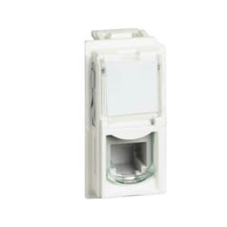 Bticino - living now connettore rj11 connessione tipo k10 per trasmissione dati telefonia 1 modulo bianco kw4258rj11