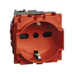 Bticino - living now presa unel 2 p+t 16 a 250 va.c 2 moduli rossa kr4140a16