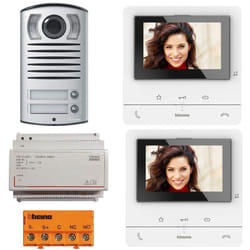 Kit Videocitofono Bticino CLASSE100 V16B 2 Fili Bifamiliare 364622
