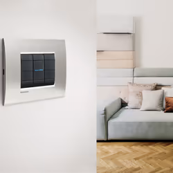 Living light telaio pezzi 20 supporto plastica blu scatola 3 moduli ln4703