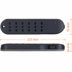 bticino Slim6 prolunghe e multiple 1,5 m 6 presa(e) AC Interno Grigio - Vista aggiuntiva 5