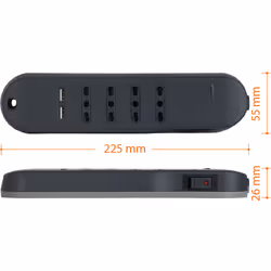 bticino Slim prolunghe e multiple 1,5 m 4 presa(e) AC Interno Grigio - Vista aggiuntiva 5
