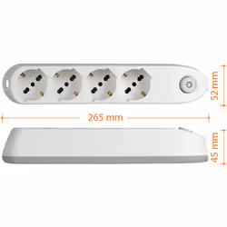 bticino Poker prolunghe e multiple 1,5 m 4 presa(e) AC Interno Bianco - Vista aggiuntiva 5