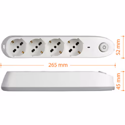 bticino Poker prolunghe e multiple 1,5 m 4 presa(e) AC Interno Bianco - Vista aggiuntiva 5