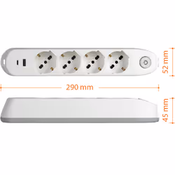 bticino Poker prolunghe e multiple 1,5 m 4 presa(e) AC Interno Bianco - Vista aggiuntiva 5