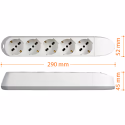 bticino 3682D prolunghe e multiple 5 presa(e) AC Interno Bianco - Vista aggiuntiva 4