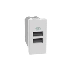 Caricatore Usb Due Porte Tipo a 1M Bianco Matixgo ( Bticino cod. JW4191AA )