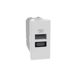 Caricatore usb Bticino matixgo porta tipo a e c 1 modulo bianco - jw4191ac