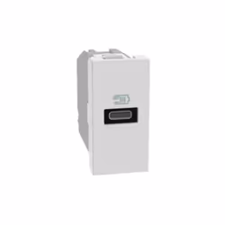 Caricatore Usb Bticino MatixGo tipo C 1 modulo bianco - JW4192C Caricatore USB con una porta tipo C per la ricarica di dispos ...