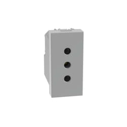 Bticino - Presa standard italia matixgo 2p+t 10a 1 modulo grigio - jg4113