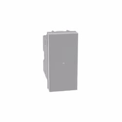 Deviatore assiale 1P 10 AX – 250 Va.c. - illuminabile con led LN4743/230T, LN4743/12T, H4743/230B, H4743/12B - 1 modulo - gri ...