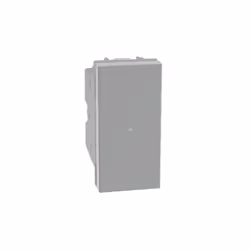 Pulsante assiale Bticino MatixGo 1P NO 10A illuminabile grigio - JG4055 Pulsante assiale 1P (NO) 10A - 250Vac Illuminabile co ...