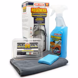Kit Regenera Carrozzeria di Mafra; Composto dai seguenti prodotti: Fast Cleaner 500ml: è un quick detailer, pulitore rapido p ...