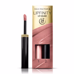 Max Factor Lipfinity Lip Colour, 001 Pearly Nude, 2.3ml/1.9g, Nude, Pearly Nude, 1 colori, Colorante, Idratante, Shine, Liqui ...