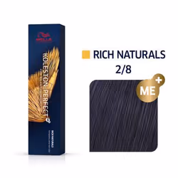 Wella Koleston Perfect Me+ Pure Naturals, Nero, 2/8, Donna, 60 ml, Per tutti i tipi di capelli, Tubo