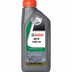 CASTROL OLIO LUBRIFICANTE MINERALE MOTORE MOTO CASTROL MTX 10W-40 1L