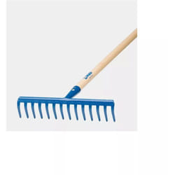 Agef - rastrello con 14 denti curvi manico da 130cm.