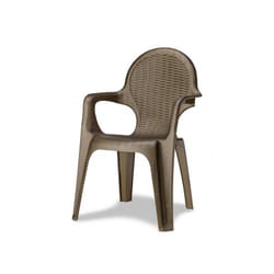 Poltrona intrecciata bronzo 4 pezzi