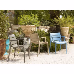 SCAB Giardino Sunset sedia da esterno Pranzo Seduta rigida Schienale rigido Tecnopolimero Azzurro