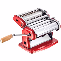 Imperia 120, Macchina per la pasta manuale, Rosso, Acciaio inox