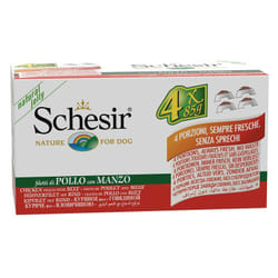 Multipack per Cane confezione da 4 pezzi x 85gr Filetti di Pollo con Manzo - Schesir