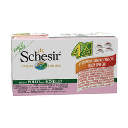 Multipack per Cane confezione da 4 pezzi x 85gr Filetto di Pollo e Agnello - Schesir