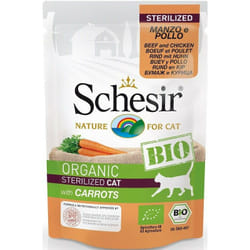 Bio per Gatto Adult Sterilized in Busta da 85g Manzo Pollo e Carota - Schesir
