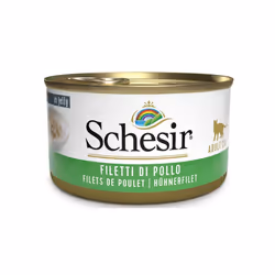 Schesir Cat in Gelatina è un alimento umido per gatti adulti. Golosi filetti di tonnetto o pollo in una morbida gelatina otte ...