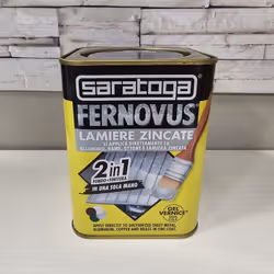 Saratoga Fernovus Lamiere Zincate è lo smalto protettivo e decorativo per il trattamento diretto su metalli di varia natura c ...