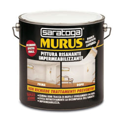 Saratoga - Murus 4lt pittura bianca lavabile risanante impermeabilizzante per interni ed esterni