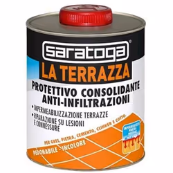 Descrizione Saratoga La Terrazza e' un prodotto idrorepellente a base di polisilossani in solvente. Protettivo consolidante a ...