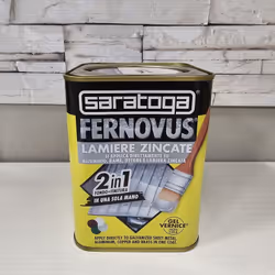 Saratoga Fernovus Lamiere Zincate è lo smalto protettivo e decorativo per il trattamento diretto su metalli di varia natura c ...