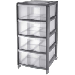 Tontarelli - cassettiera BAMBU4 CASS.Grigio CM.36X34h.80, Grey