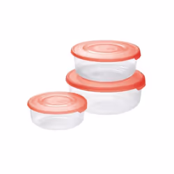 Contenitore polipropilene trasparente Coperchio polipropilene - Colori assortiti Resistente al gelo-20° Adatto per forni micr ...
