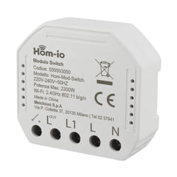 Melchioni - Modulo relè smart WiFI, 1 canale, 10A - Hom-io Hom-Mod-Switch