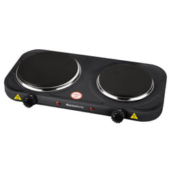 Melchioni COOK 2 Nero, Acciaio inox Superficie piana Piastra sigillata 2 Fornello(i)