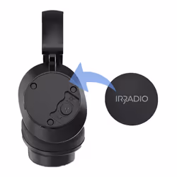 Irradio 141901050 cuffia e auricolare Cuffie Wireless A Padiglione TV USB tipo-C Bluetooth Base di ricarica Nero - Vista aggiuntiva 4