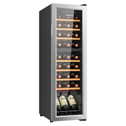 Melchioni Vermentino 27C Dual Inox Cantinetta vino con compressore Libera installazione Grigio 27 bottiglia/bottiglie