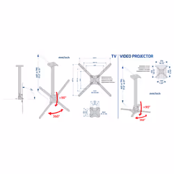 Meliconi 400CE supporto da soffitto per TV e videoproiettore - Vista aggiuntiva 7