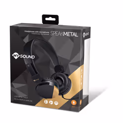 Meliconi MySound Speak Metal Auricolare Cablato A Padiglione Musica e Chiamate Nero - Vista aggiuntiva 4